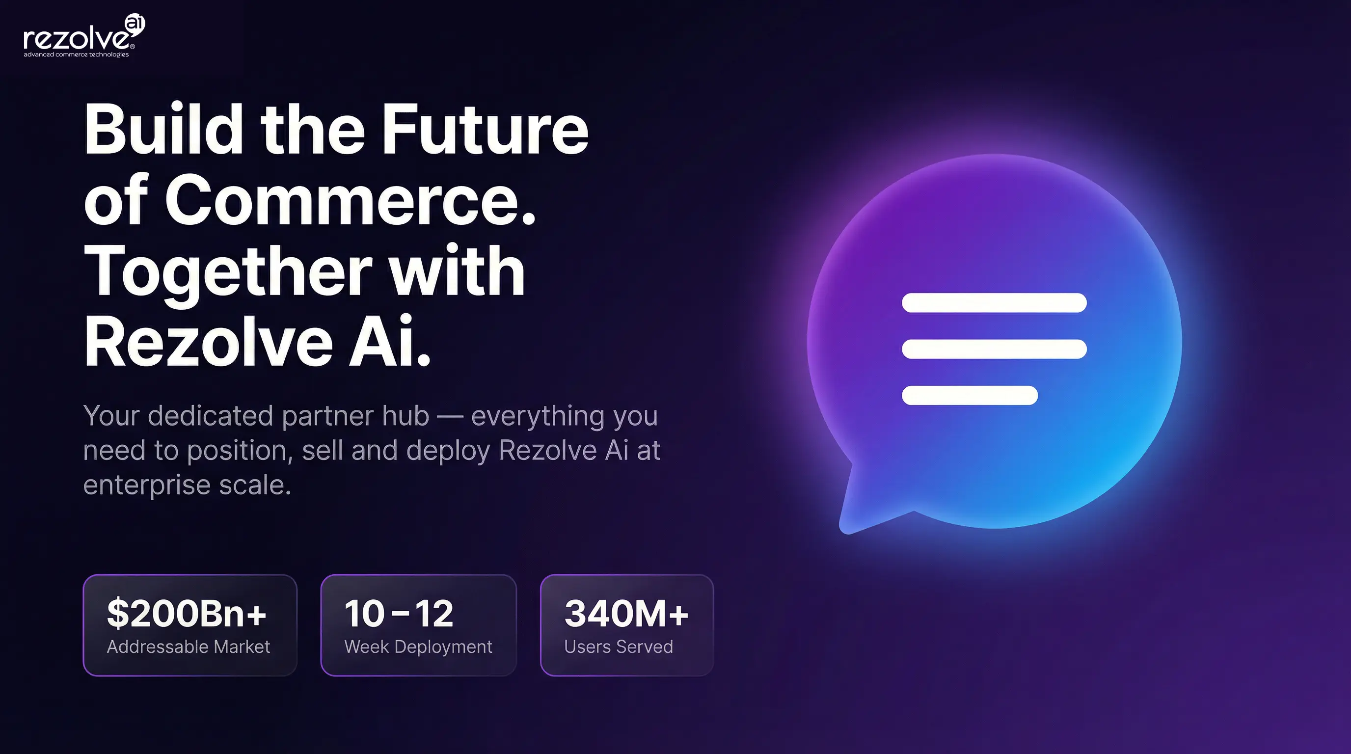 Build the Future of Commerce. Together with Rezolve Ai.